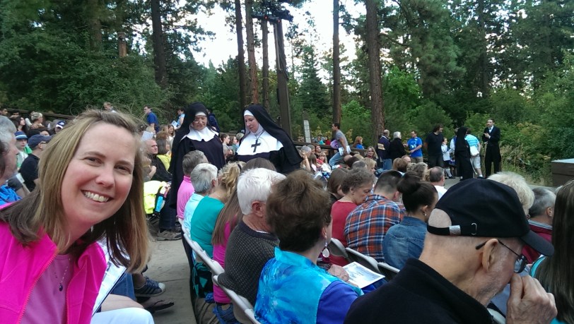 Julie is excited for the show to begin!