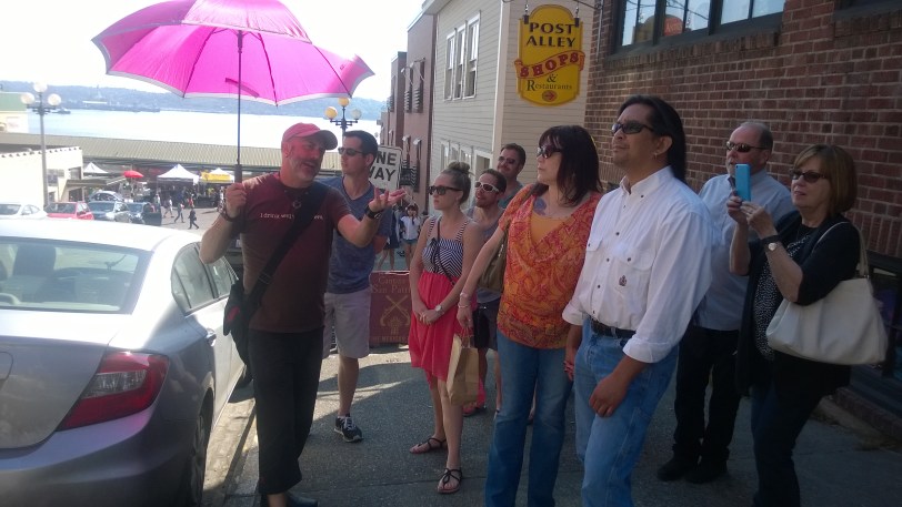 (Mark with his umbrella - photo courtesy of Crystal Thomas)